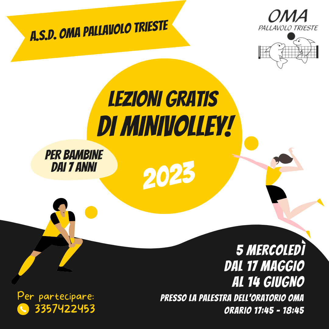 Lezioni gratis di Minivolley!