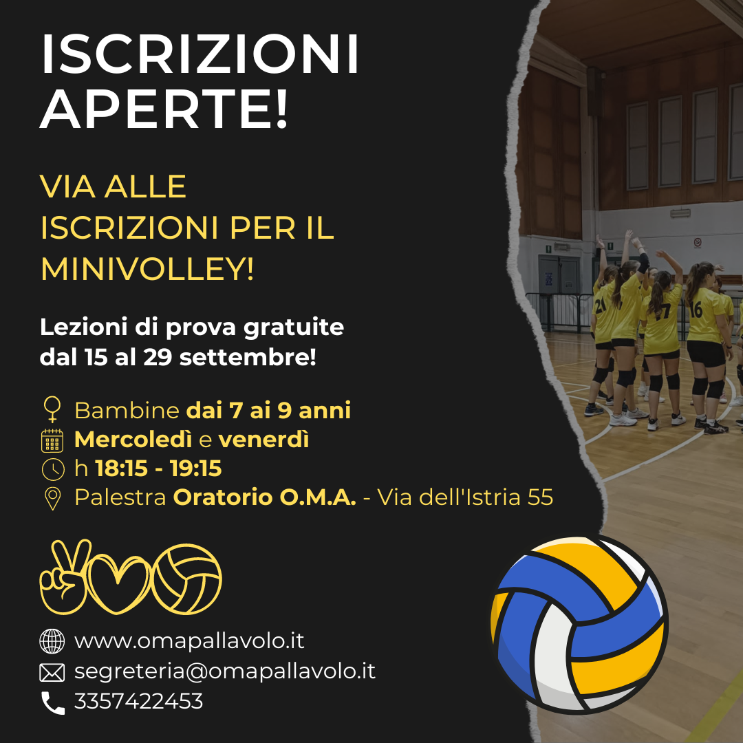 Minivolley 2023/2024: Iscrizioni aperte!